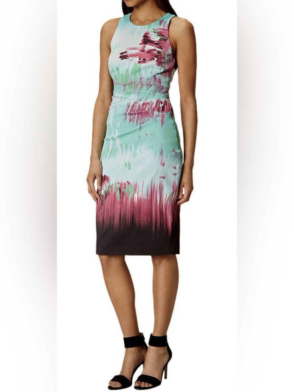 Karen Millen Brushstroke Pencil Midi Dress